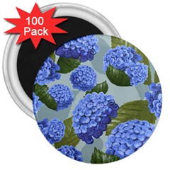 Hydrangea  3  Magnets (100 Pack) by Sobalvarro