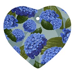 Hydrangea  Heart Ornament (two Sides) by Sobalvarro