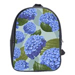 Hydrangea  School Bag (XL) Front