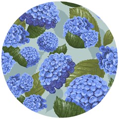 Hydrangea  Wooden Puzzle Round by Sobalvarro