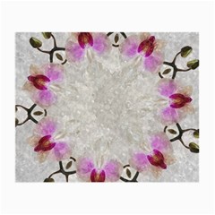 Orchidées Fleurs Abstrait Small Glasses Cloth (2 Sides)