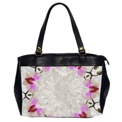 Orchidées Fleurs Abstrait Oversize Office Handbag (2 Sides)