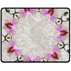 Orchidées Fleurs Abstrait Fleece Blanket (Medium) 