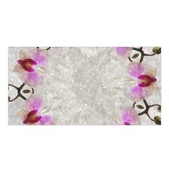 Orchidées Fleurs Abstrait Satin Shawl