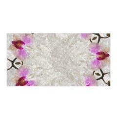 Orchidées Fleurs Abstrait Satin Wrap