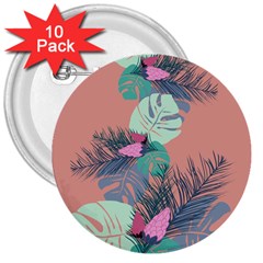 Leaves 3  Buttons (10 Pack)  by Sobalvarro