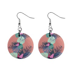 Leaves Mini Button Earrings