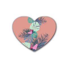 Leaves Heart Coaster (4 Pack)  by Sobalvarro
