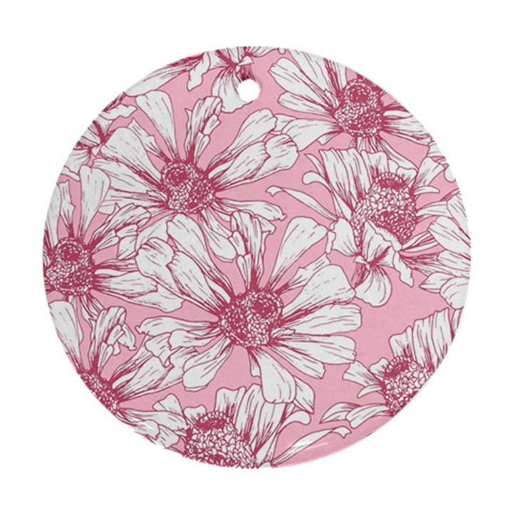 Pink flowers Ornament (Round)