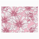 Pink flowers Large Glasses Cloth (2 Sides) Front