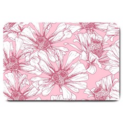 Pink Flowers Large Doormat  by Sobalvarro