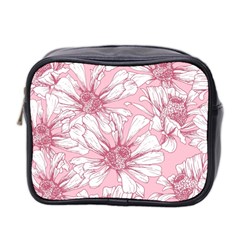 Pink Flowers Mini Toiletries Bag (two Sides) by Sobalvarro