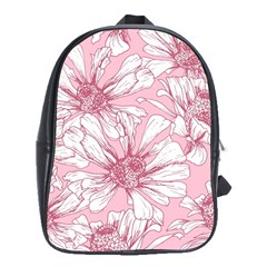 Pink Flowers School Bag (xl) by Sobalvarro