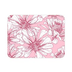 Pink Flowers Double Sided Flano Blanket (mini)  by Sobalvarro