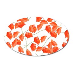 Pattern Coquelicots  Oval Magnet by kcreatif