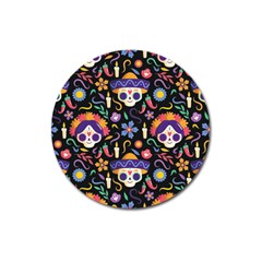 Dia De Los Muertos Magnet 3  (round) by Sobalvarro