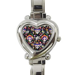 Dia De Los Muertos Heart Italian Charm Watch by Sobalvarro