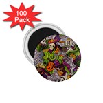 Halloween Doodle Vector Seamless Pattern 1.75  Magnets (100 pack)  Front