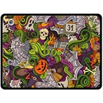 Halloween Doodle Vector Seamless Pattern Fleece Blanket (Large)  80 x60  Blanket Front