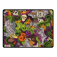 Halloween Doodle Vector Seamless Pattern Fleece Blanket (small)