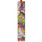 Halloween Doodle Vector Seamless Pattern Large Book Marks Front