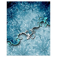 Wonderful Blue Flowers Drawstring Bag (small) by FantasyWorld7