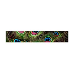 Peacock Feathers Color Plumage Flano Scarf (mini) by Celenk