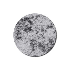 Degrade Blanc/gris Rubber Round Coaster (4 Pack)  by kcreatif