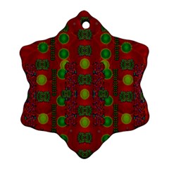 In Time For The Season Of Christmas Snowflake Ornament (Two Sides)