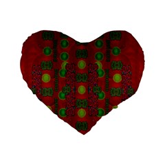 In Time For The Season Of Christmas Standard 16  Premium Heart Shape Cushions