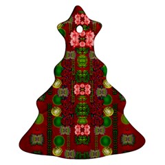 In Time For The Season Of Christmas An Jule Christmas Tree Ornament (two Sides) by pepitasart