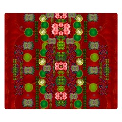 In Time For The Season Of Christmas An Jule Double Sided Flano Blanket (small)  by pepitasart