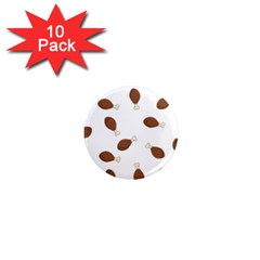 Turkey Leg Pattern - Thanksgiving 1  Mini Magnet (10 pack) 