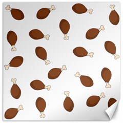 Turkey Leg Pattern - Thanksgiving Canvas 16  x 16 