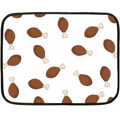 Turkey Leg Pattern - Thanksgiving Double Sided Fleece Blanket (Mini) 