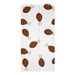 Turkey Leg Pattern - Thanksgiving Shower Curtain 36  x 72  (Stall) 