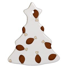 Turkey Leg Pattern - Thanksgiving Ornament (Christmas Tree) 