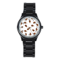 Turkey Leg Pattern - Thanksgiving Stainless Steel Round Watch