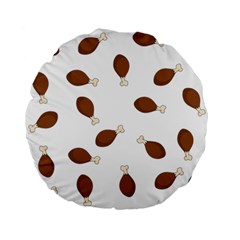 Turkey Leg Pattern - Thanksgiving Standard 15  Premium Flano Round Cushions