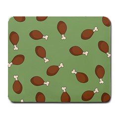 Turkey Leg Pattern - Thanksgiving Large Mousepads