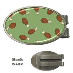 Turkey Leg Pattern - Thanksgiving Money Clips (Oval) 