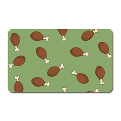 Turkey Leg Pattern - Thanksgiving Magnet (Rectangular)