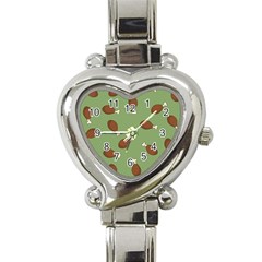 Turkey Leg Pattern - Thanksgiving Heart Italian Charm Watch