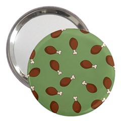 Turkey Leg Pattern - Thanksgiving 3  Handbag Mirrors