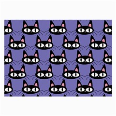 Cute Black Cat Pattern Large Glasses Cloth by Valentinaart