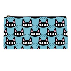 Cute Black Cat Pattern Pencil Cases by Valentinaart