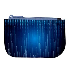 Abstract Rain Space Large Coin Purse
