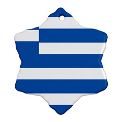 Greece Flag Greek Flag Snowflake Ornament (two Sides) by FlagGallery