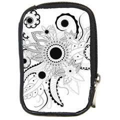 Floral Design Compact Camera Leather Case by FantasyWorld7