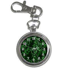 Abstract Plaid Green Key Chain Watches by HermanTelo